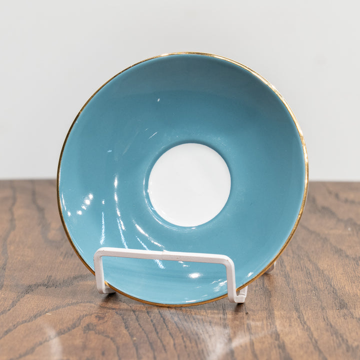 【CROWN STAFFORDSHIRE クラウンスタッフォードシャー Sheraton シェラトン】ターコイズブルーが優美 トリオセット /26D