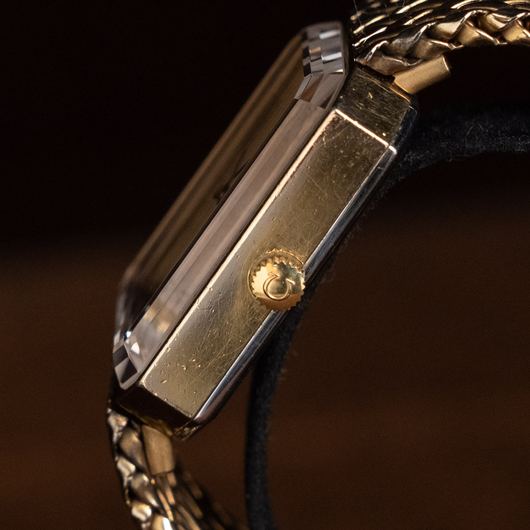 レディース メンズ【OMEGA オメガ】個性あふれる八角形ケース デ・ヴィル エメラルドライン 1970年代