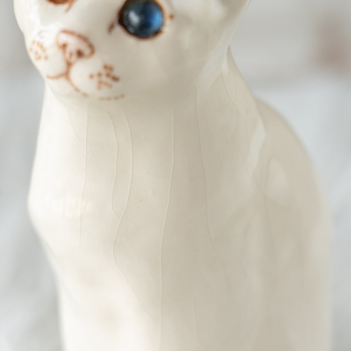 【Winstanley Cat ウィンスタンレイ キャット】小首をかしげた不思議そうな表情が魅力 オッドアイ スノーウィ 白猫 /26E