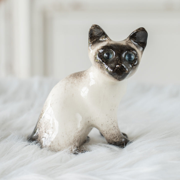 【Winstanley Cat ウィンスタンレイ キャット】シャープな三角形の顔が上品 ブルーアイ サイアミーズ シャム猫 /26E