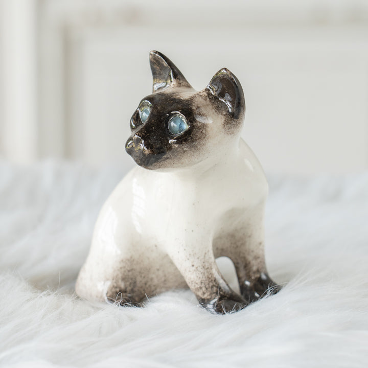 【Winstanley Cat ウィンスタンレイ キャット】シャープな三角形の顔が上品 ブルーアイ サイアミーズ シャム猫 /26E