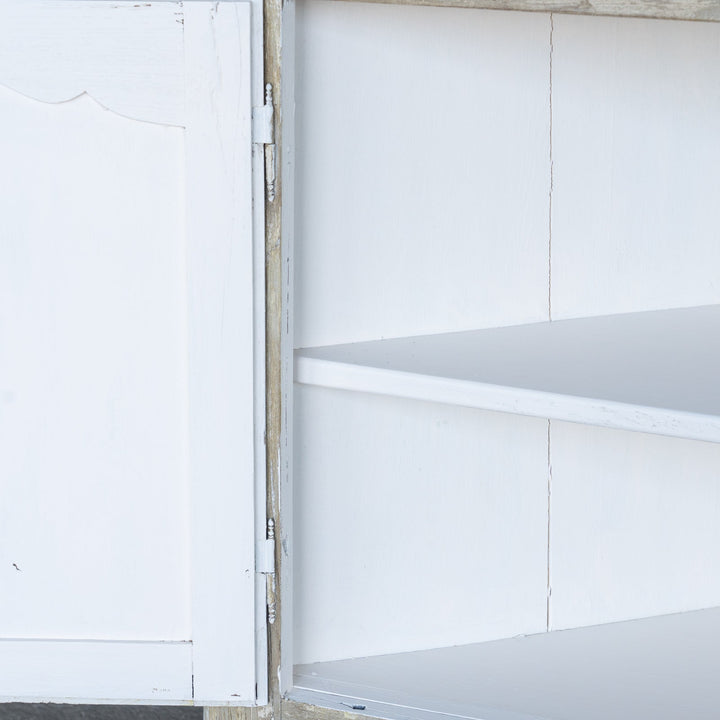 シャビーシックな雰囲気を醸し出すペイントが印象的 オーク コーナーキャビネット /19A