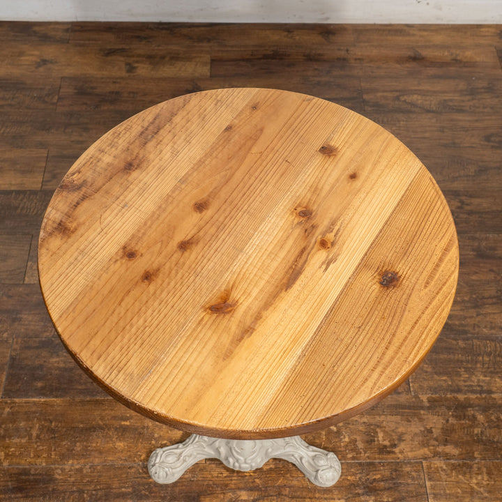 存在感のあるアイアンレッグにフレンチテイストなペイントが可愛らしい パブテーブル /19G-4