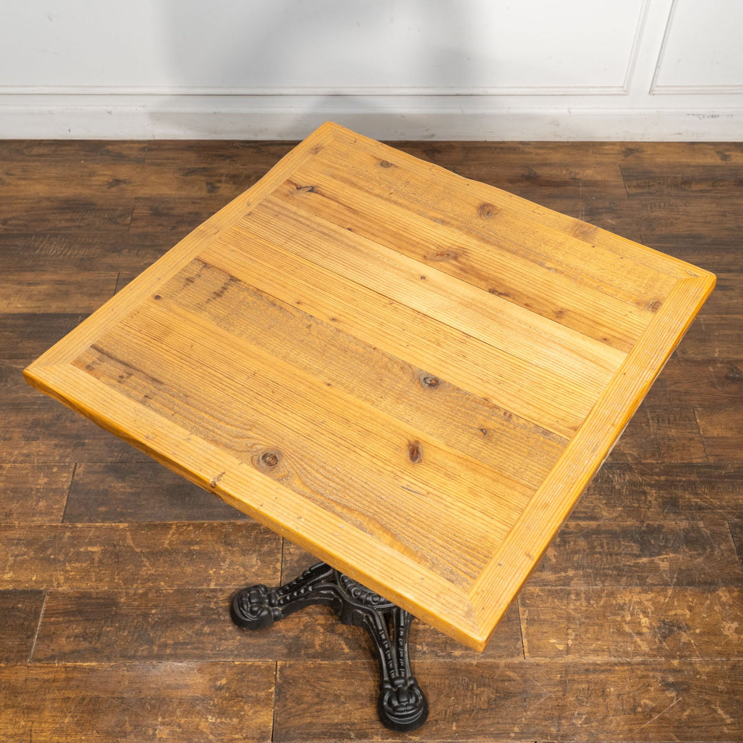 デコラティブなアイアンレッグが目を惹く オーク パブテーブル /19G