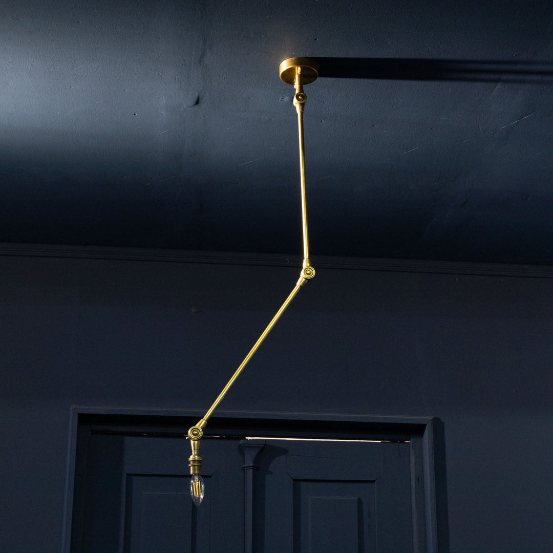 アメリカンヴィンテージを踏襲した 真鍮製 シーリングランプ 直付け・直配線仕様