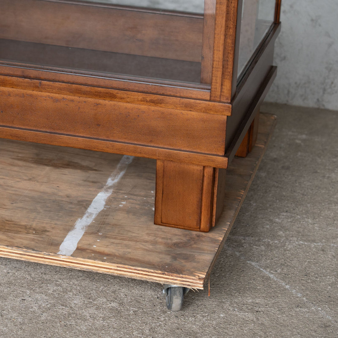 味わい深い古木の質感が魅力的 ガラス ディスプレイショーケース /08I