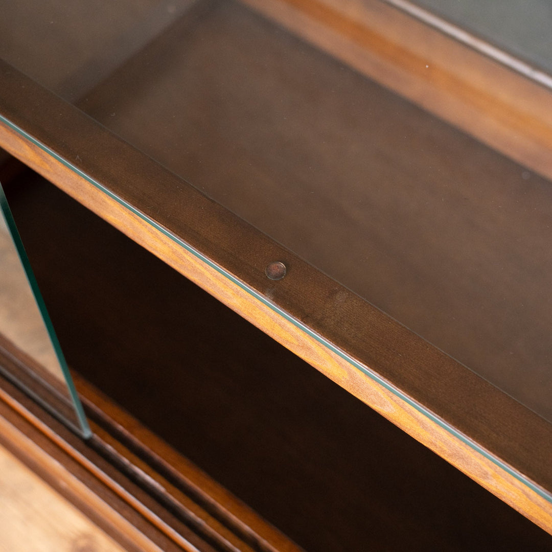 味わい深い古木の質感が魅力的 ガラス ディスプレイショーケース /08I