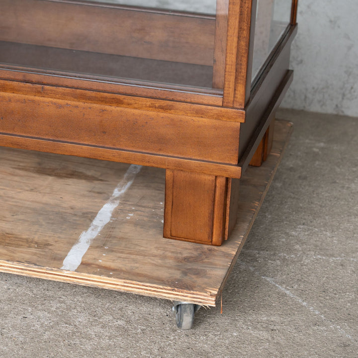 味わい深い古木の質感が魅力的 ガラス ディスプレイショーケース /08I