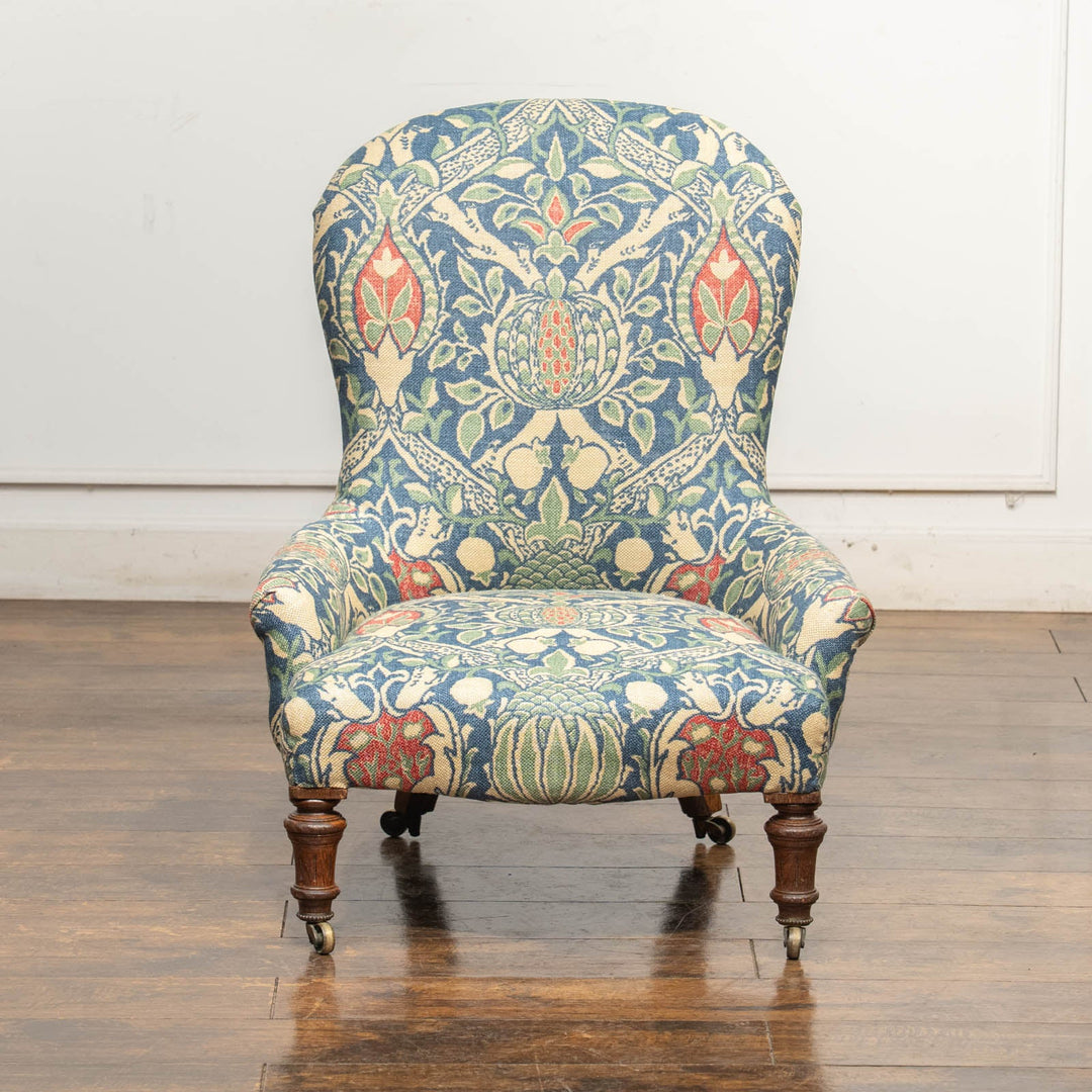 ウィリアムモリス生地を使ったゆったりとした座り心地 ナーシングチェア [グラナダDMCOGR201]