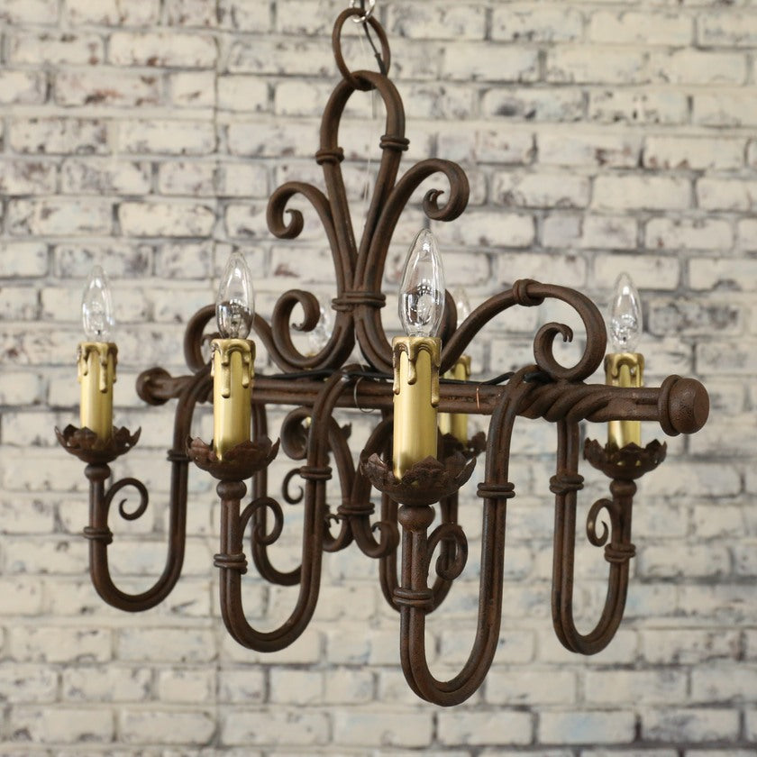 く*ま様 アイアンシャンデリア 6灯 アイアンシャンデリア 6灯 直付け・直配線仕様 – THE GLOBE オンライン