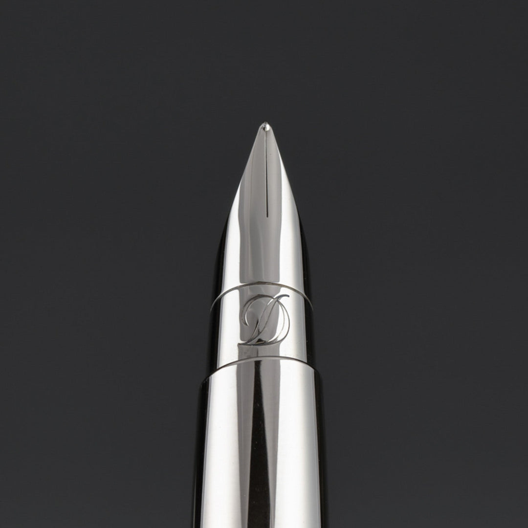 【S.T.Dupont エス・テー・デュポン /デフィ】革新的で洗練されたオリジナリティあふれるデザイン ブラック 細字 F [万年筆][m]