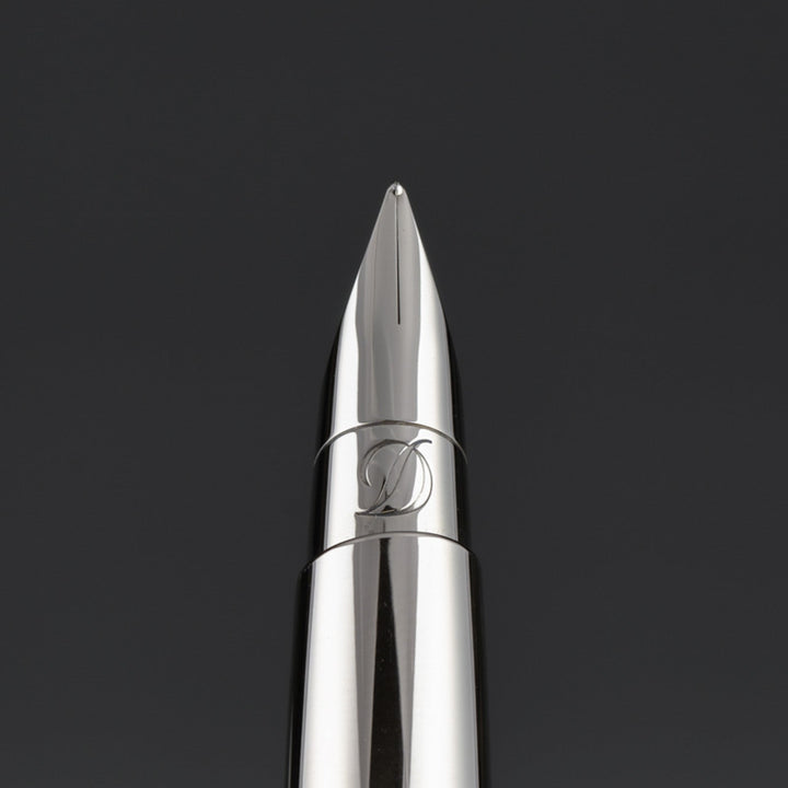 【S.T.Dupont エス・テー・デュポン /デフィ】革新的で洗練されたオリジナリティあふれるデザイン ブラック 細字 F [万年筆][m]