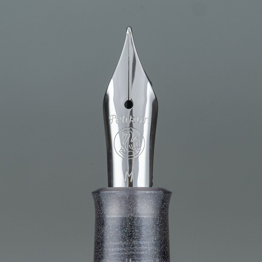 【Pelikan ペリカン /M205 Classic クラシック】限定700本 特別生産品 幻想的なグレーにラメがちりばめられたボディが神秘的 ムーンストーン 中字 M [万年筆][m]