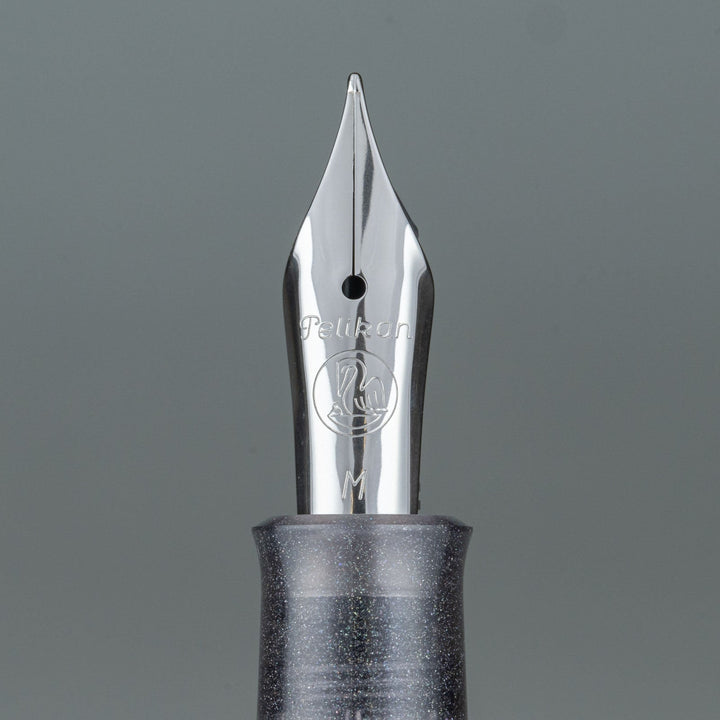 【Pelikan ペリカン /M205 Classic クラシック】限定700本 特別生産品 幻想的なグレーにラメがちりばめられたボディが神秘的 ムーンストーン 中字 M [万年筆][m]