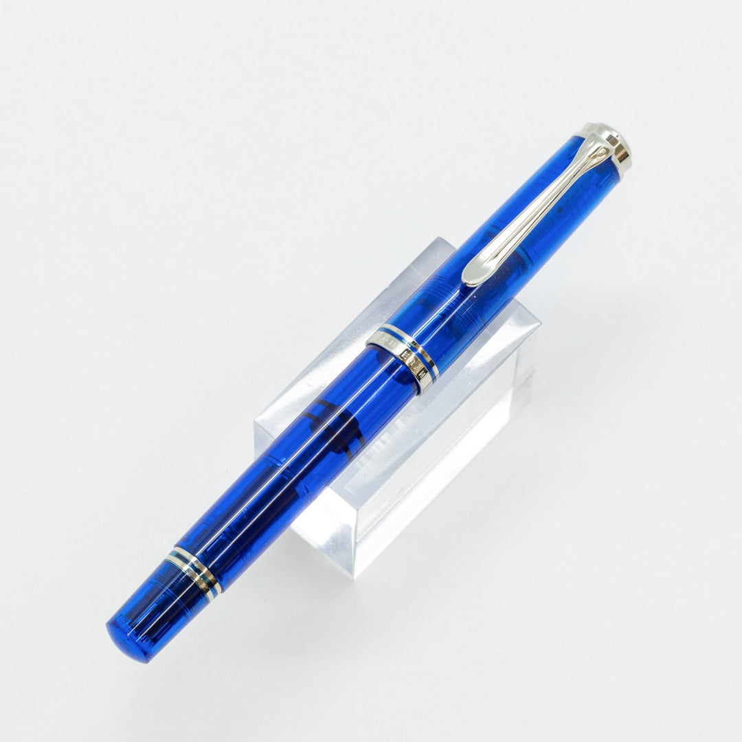 【Pelikan ペリカン /スーベレーン Ｍ605】限定1200本 特別生産品 深みのあるブルーのボディが魅惑的 マリンブルー 中字 M ※ペン先調整済 [万年筆][m]