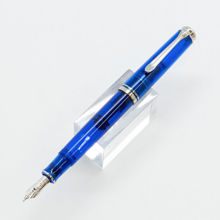 【Pelikan ペリカン /スーベレーン Ｍ605】限定1200本 特別生産品 深みのあるブルーのボディが魅惑的 マリンブルー 中字 M ※ペン先調整済 [万年筆][m]