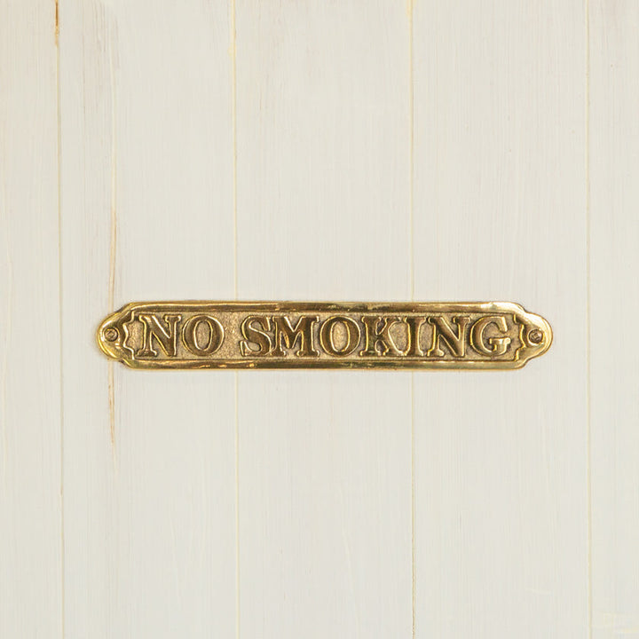 禁煙の意思表示に！重厚感ある真鍮製サインプレート（NO SMOKING）[m]