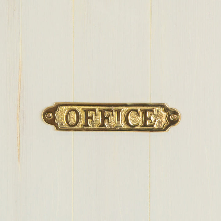 オフィスや仕事部屋のドアに最適！重厚感ある真鍮製サインプレート（OFFICE）[m]