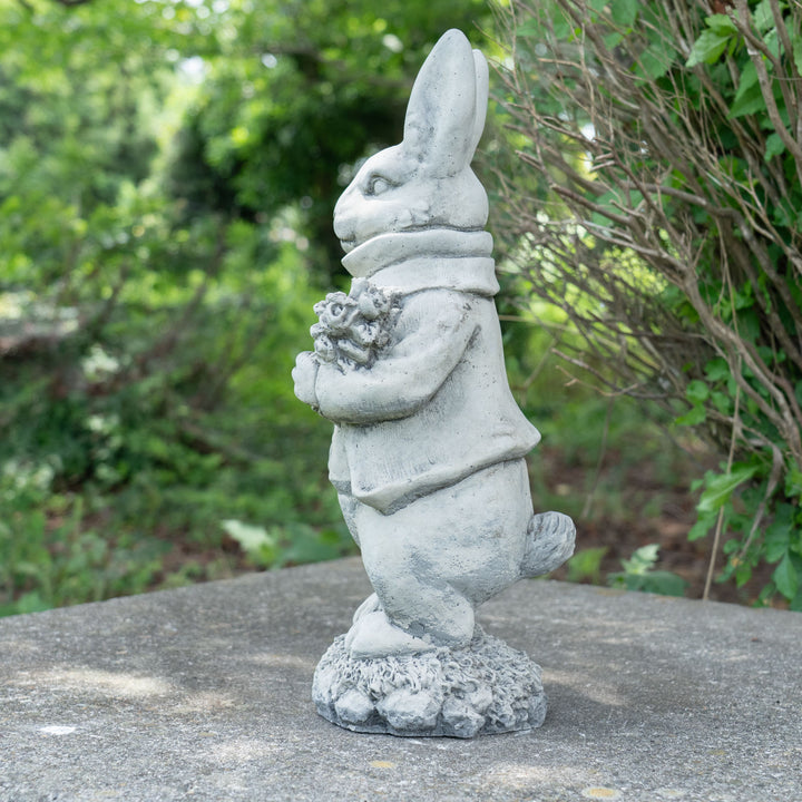 【ガーデンストーン】 花嫁を待つ新郎うさぎ