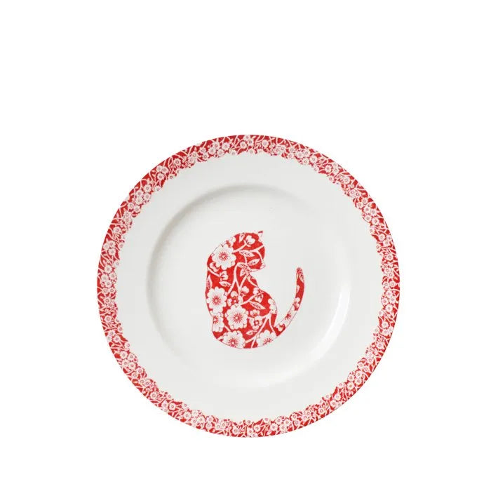 レッドキャリコ キャット プレート17.5cm