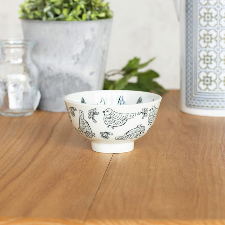 ◇松尾ミユキ Ceramic bowl Chubby Bird BK