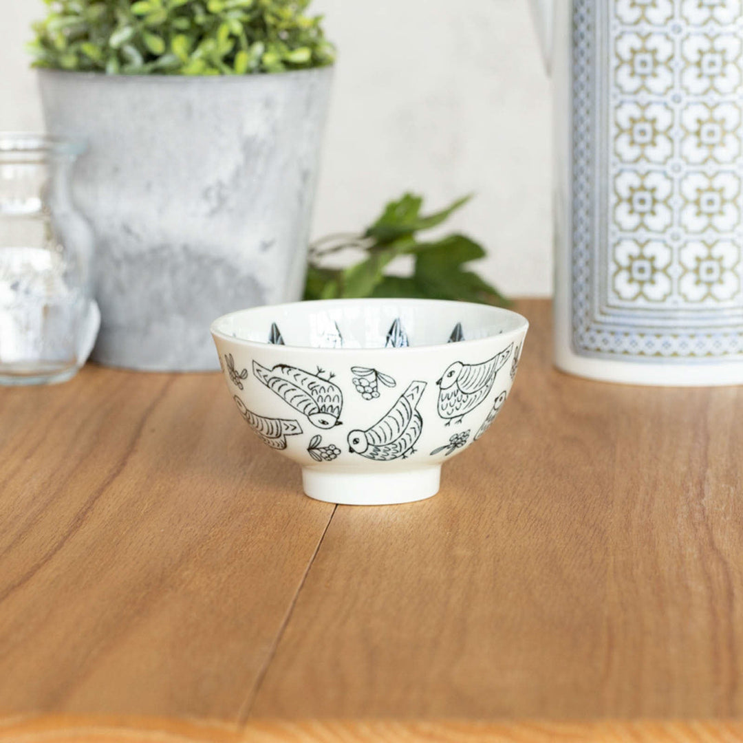◇松尾ミユキ Ceramic bowl Chubby Bird BK