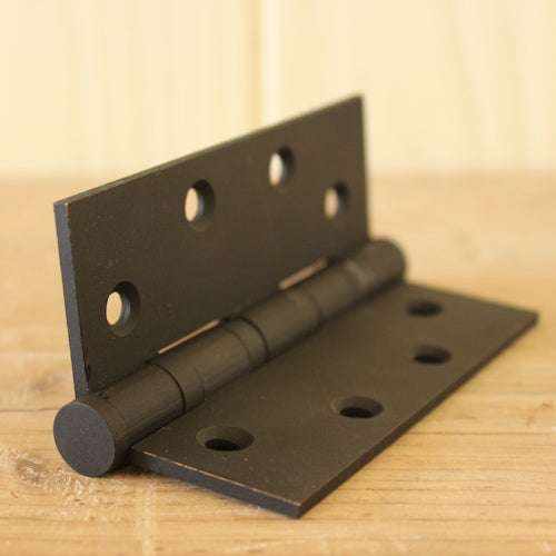 こだわりのDIYに使いたい 真鍮製 黒染丁番（ヒンジ）マットブラック  76×100