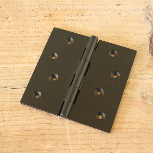 こだわりのDIYに使いたい 真鍮製 黒染丁番（ヒンジ）マットブラック 100×100
