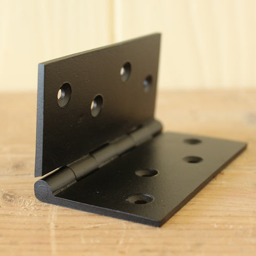 こだわりのDIYに使いたい 真鍮製 黒染丁番（ヒンジ）マットブラック 100×100