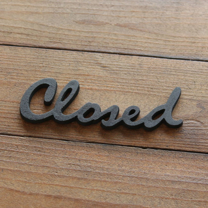 Close（閉店）真鍮製切り文字サイン/マットブラック[m]