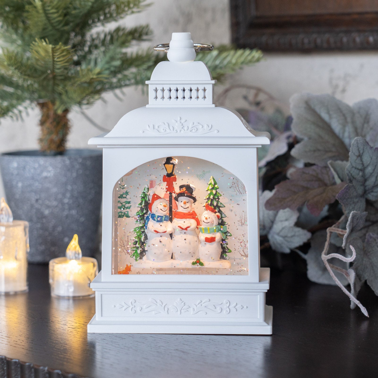 ウォータースピニング スノードーム プロジェクターランタン