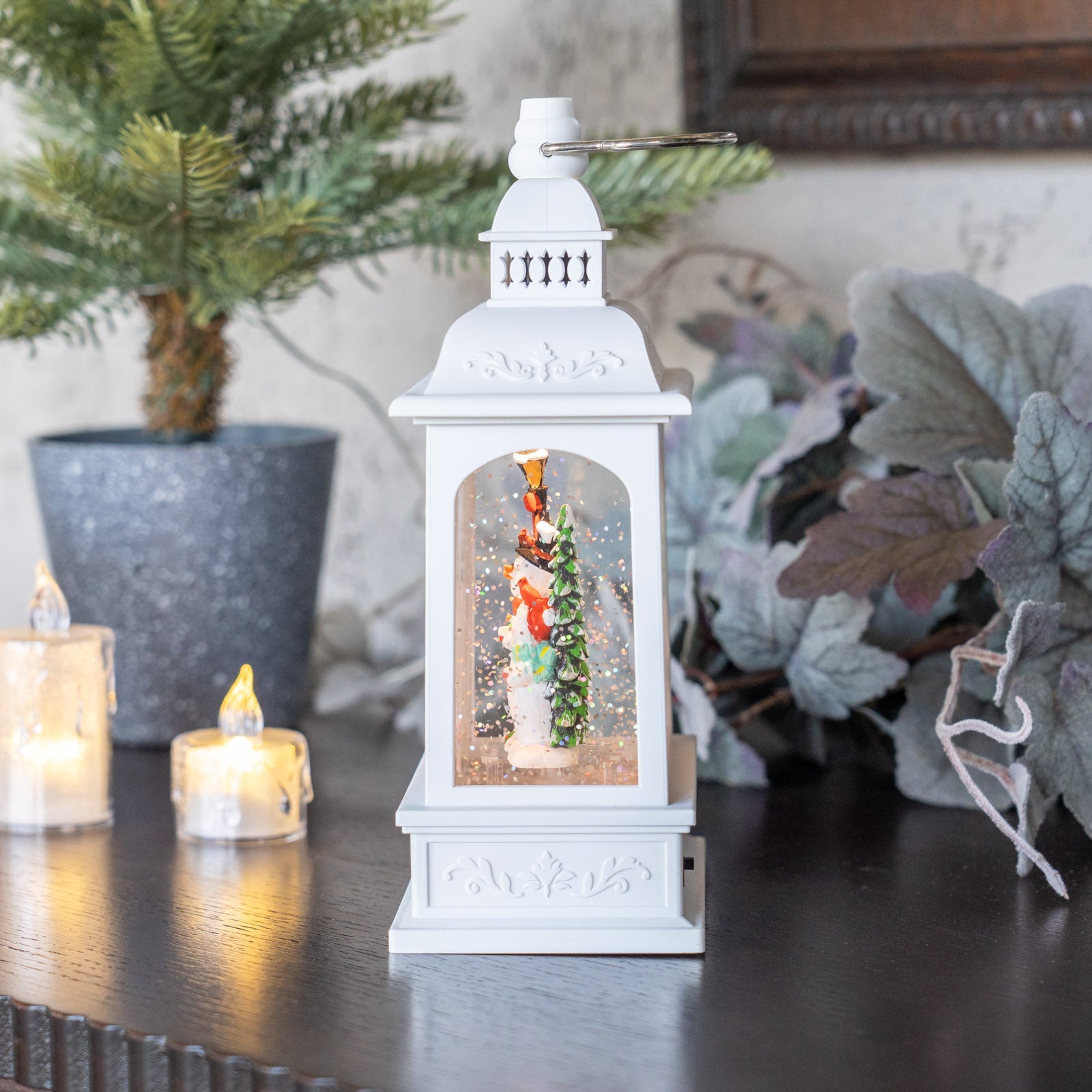 ウォータースピニング スノードーム プロジェクターランタン