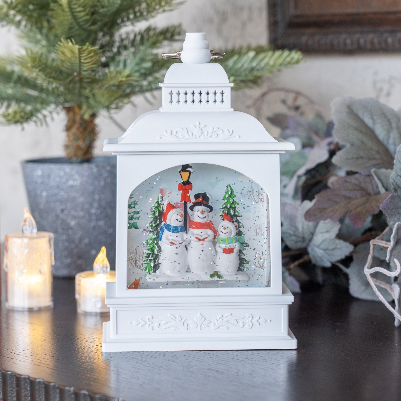 ウォータースピニング スノードーム プロジェクターランタン