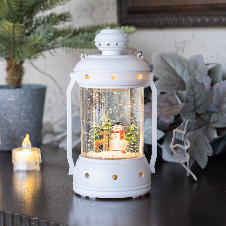 ウォータースピニング ホワイトランタン スノーマン&ツリー CSD314