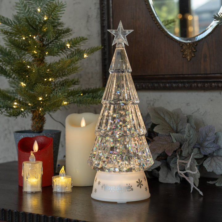 キラキラ光るウォーターツリー スノーフレークホワイト LED