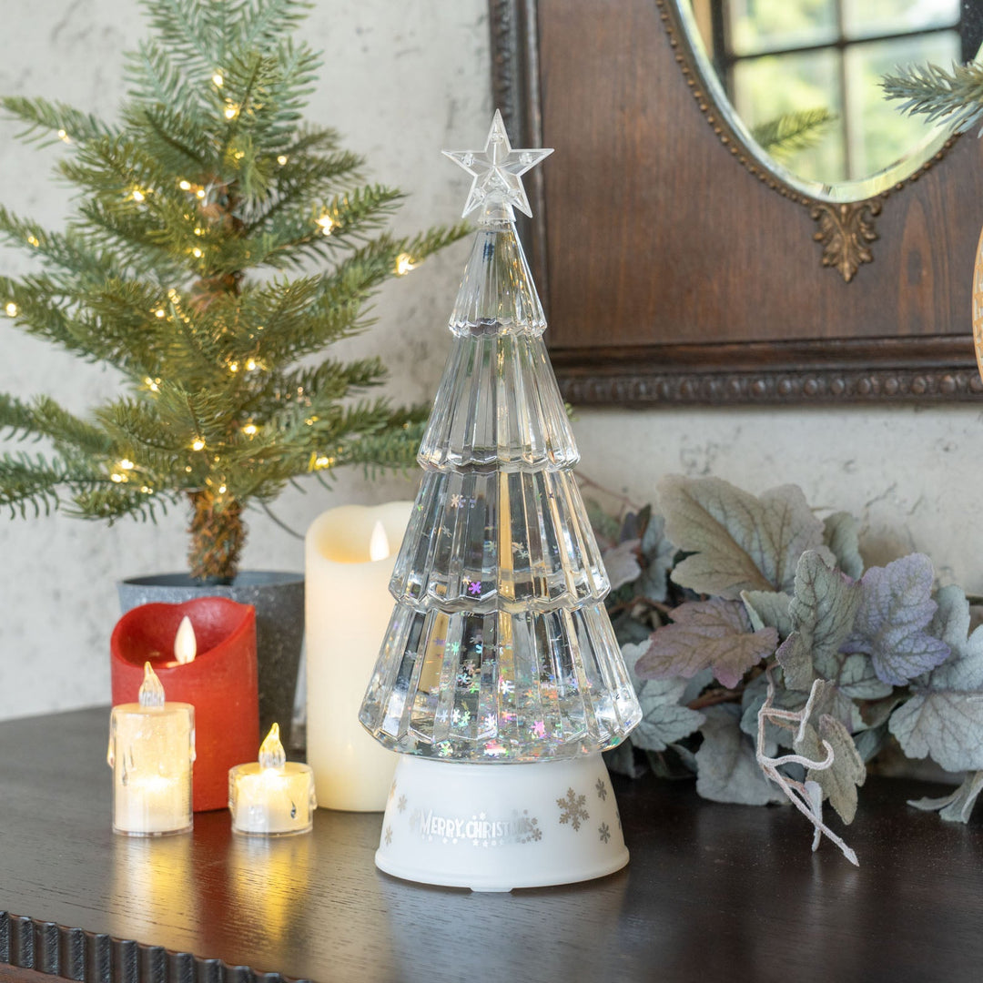 キラキラ光るウォーターツリー スノーフレークホワイト LED