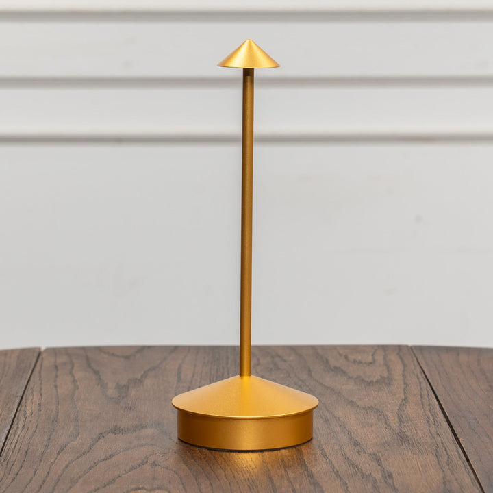 【SVELTE スヴェルト】小さな傘の様なトップが可愛らしい 充電式テーブルランプ GD