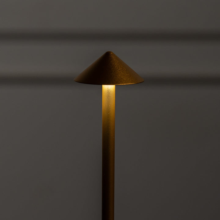 【SVELTE スヴェルト】小さな傘の様なトップが可愛らしい 充電式テーブルランプ GD