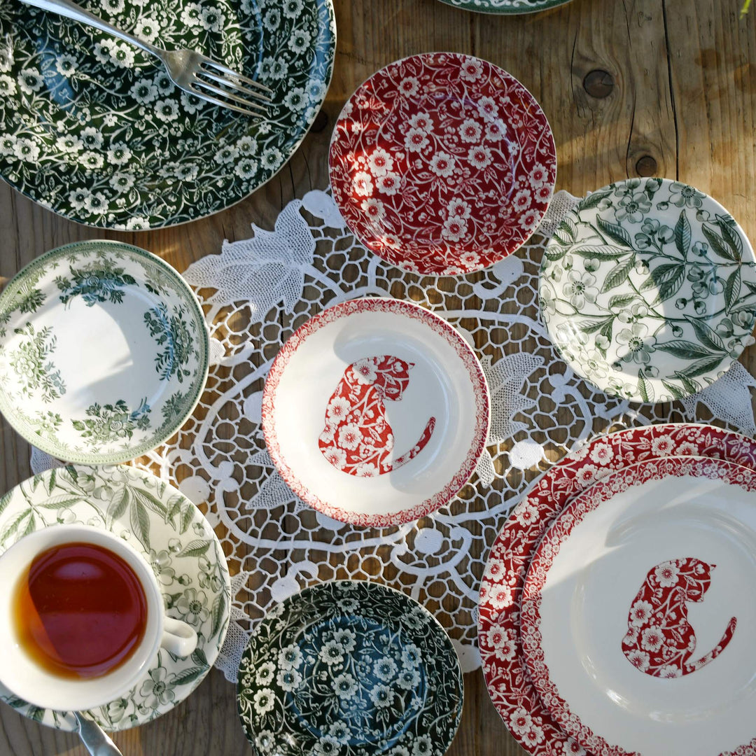 限定 ダークグリーンキャリコプレート21.5cm